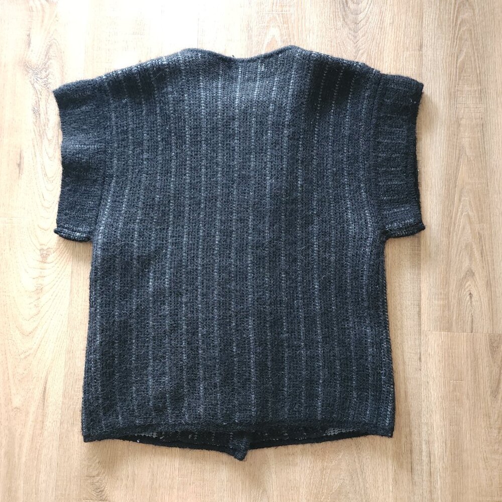 Vintage P.G.E. Mohair Pinstripe Lagenlook Cardigan Vest - Picture 7 of 7